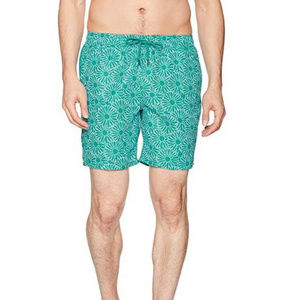 Beach Bros. Floral Aqua Swim Trunks L